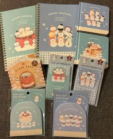 캔두 SnowMan 눈사람 링 노트 메모장 씰 등 문구