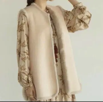 vin 에코 퍼 리버서블 베스트 메독 스캇 베이지 스콧 클럽