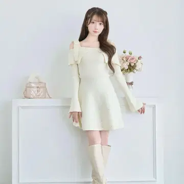 로제뮤 니트 미니 원피스