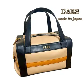 [ DAKS ] 닥스 핸드백 스퀘어형 보스턴 일본제 새상품급