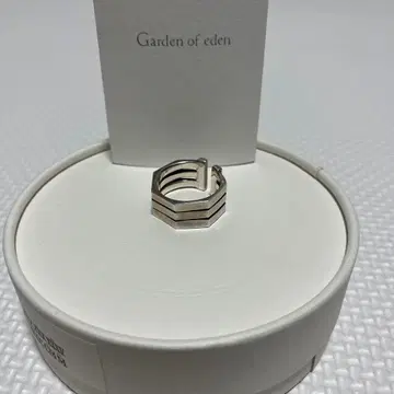새상품급 Garden of eden 3연 옥타곤 반지 실버 925 19호
