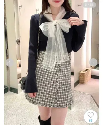 스나이델 뉴앙스 리본 니트 풀오버