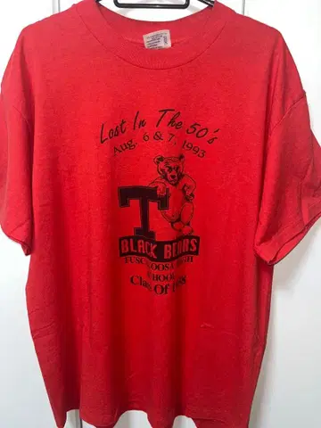 클래스 오브 58 블랙 베어스 T셔츠 XL 90s