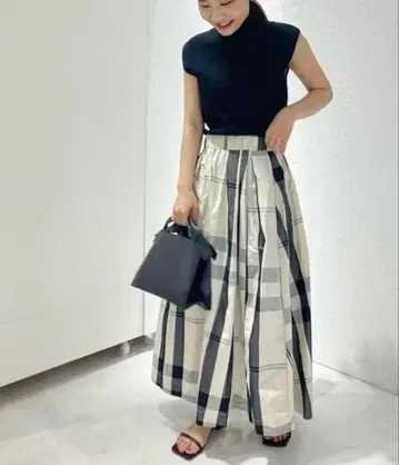 [ Aga ] 메모리 체크 스커트 맥시 길이 YAMADAYA