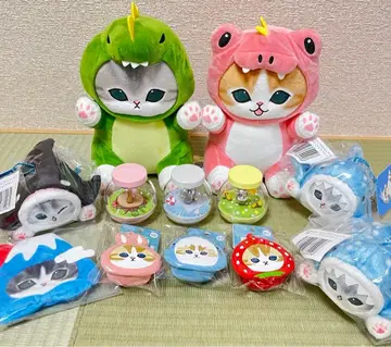 mofusand 뒹굴뒹굴! 상어냥즈 복권 얼굴 파우치 미니 실리콘 파우치