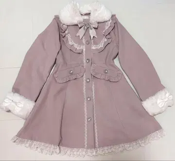 유메텐보 DearMyLove 디어마이러브 양산형 코트 핑크 화이트