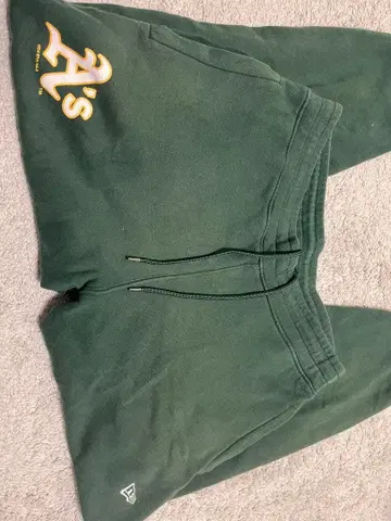 A's 로고 다크 그린 스웨트 팬츠