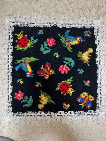 페일러 하이디 긴자와 레이스점 콜라보 레이스 손수건 블랙 (블랙)