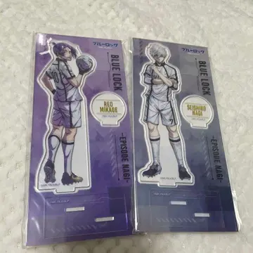 블루 록 나기 레이오 금박 아크릴 스탠드