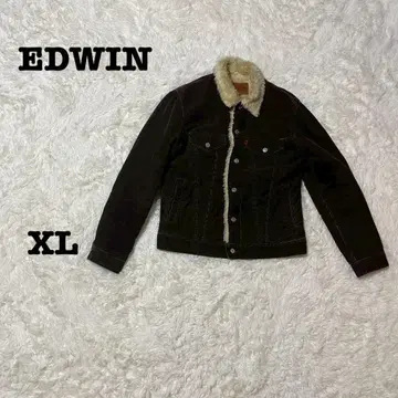 EDWIN 에드윈 503 브라운 코듀로이 보아 자켓 XL