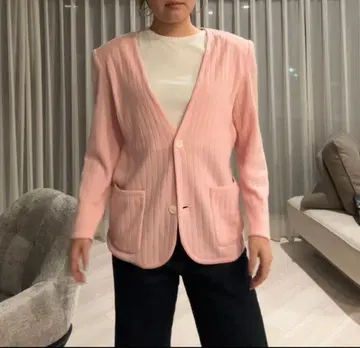 리브 핑크 가디건