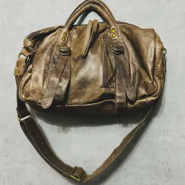 가죽 숄더 사선 가케 2way 백 그런지 Y2K 헤이세이 레트로