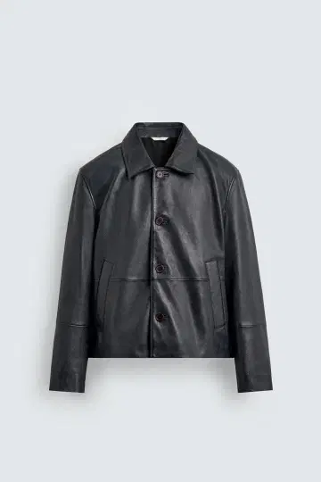 ZARA 박시핏 가죽 자켓