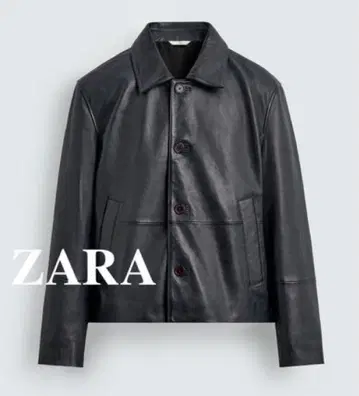 ZARA 박스핏 양가죽 레더 자켓 S 사이즈