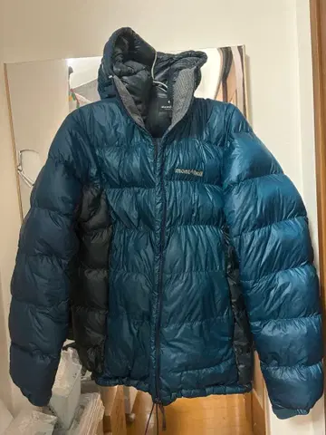 mont-bell 다운 자켓 후드 부착 다크 블루