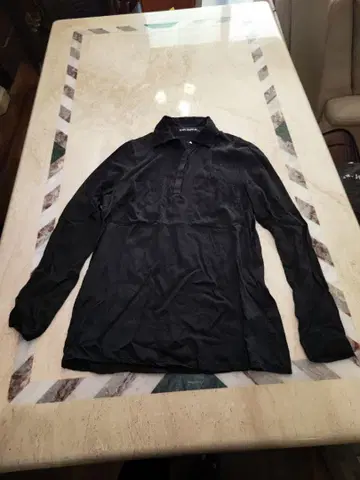 MARY QUANT 블랙 긴팔 셔츠 빈티지풍