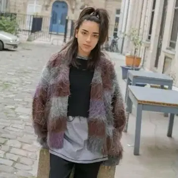 PERVERZE Brushed Jacquard Knit Cardigan