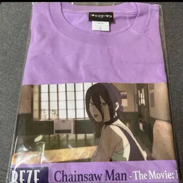 새상품 극장판 체인소 맨 레제편 T셔츠 장면 사진 레제 L사이즈