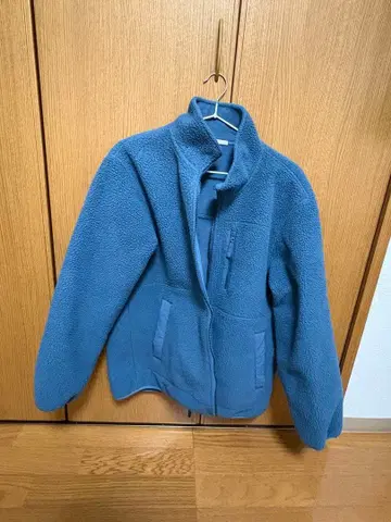 플리스 자켓 파랑