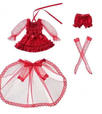 작은 악마 ruruko Darkness RED 드레스 세트