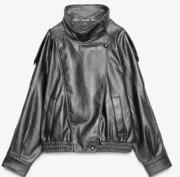 [ 미사용 새상품 ] ZARA 페이크 가죽 자켓 M 사이즈