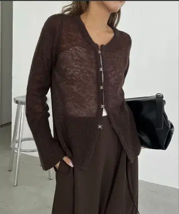 카프리슈 마쥬 텐셀 울 후크 가디건