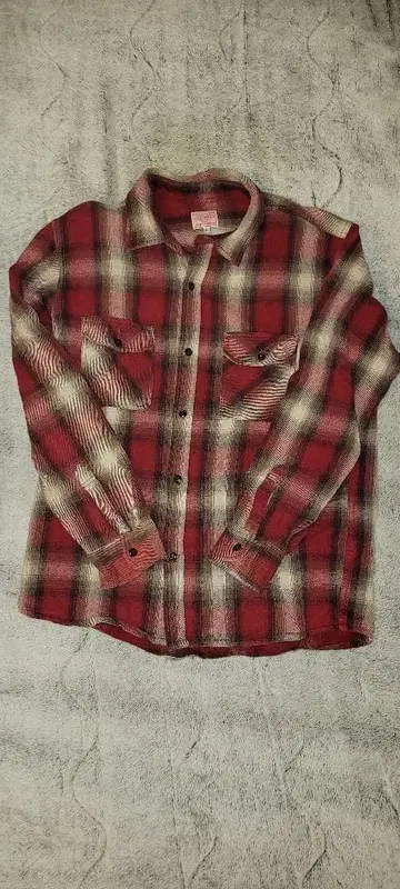 BIG MIKE 긴팔 플란넬 셔츠 XL 빨간색 체크