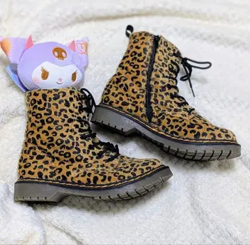 새상품 레오파드 무늬 부츠 L 사이즈 24~24.5