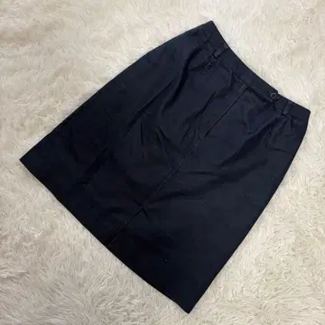 하트포드 [ M 상당 ] 무릎 기장 타이트 스커트 면 혼방 네이비