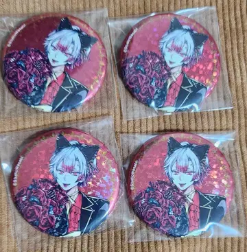 악마 집사와 검은 고양이 아쿠네코 난자타운 홀로그램 캔뱃지 아몬