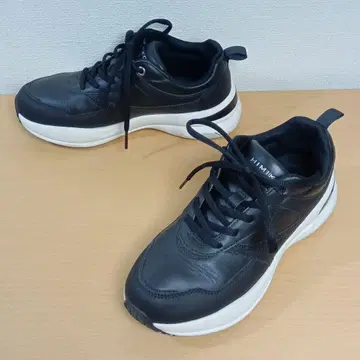 HIMIKO 히미코 스니커즈 통굽 블랙 22.5cm 가죽
