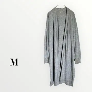 롱 가디건 그레이 M 코튼 루즈핏