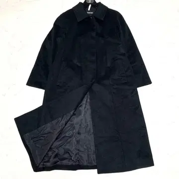 [ 캐시미어 100% ] 산요 코트 롱 코트 래글런 슬리브 블랙 L