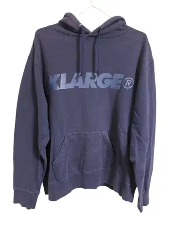XLARGE 네이비 후드티 카모플라쥬 안감 페이드 M 사이즈