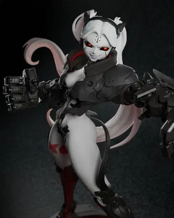 1/6 미도색 미조립 피규어 레진 키트 사이버 펑크 레베카