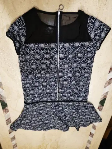 MARY QUANT 꽃무늬 반팔 튜닉