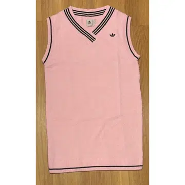 새상품급 아디다스 풀 니트 베스트 원피스 핑크 LL XL