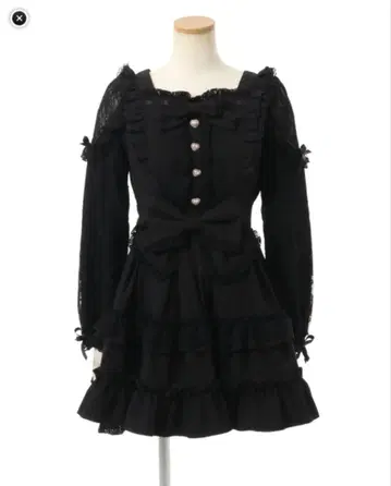 [ LIZLISA ] 티아라 리본 티어드 원피스