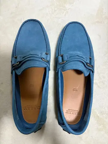 BALLY 스웨이드 로퍼 파랑