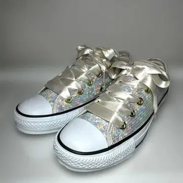 올스타 컨버스 스니커즈 실버 스팽글 23cm