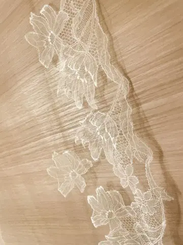 트리트 드레싱 튤립 무늬 롱 베일 80 x 240