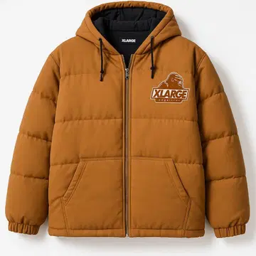 XLARGE 브라운 다운 자켓