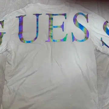 GUESS 롱 T셔츠 화이트 L 사이즈