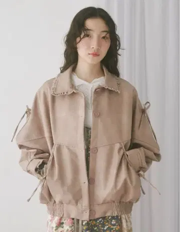 merry jenny 개더 리본 자켓