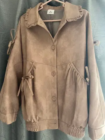 merry jenny 개더 리본 자켓 핑크