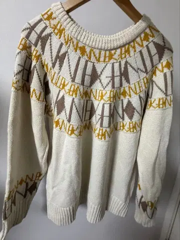 QuizKnock 'Knowledge' 니트 풀오버 아이보리