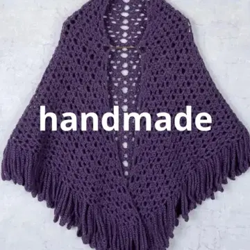 [ 새상품급 ] 핸드메이드 손뜨개질 삼각형 프린지 숄 스톨 대형 숄더
