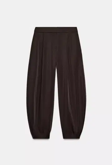 ZARA 자라 새틴 캐롯 팬츠 다크 브라운 XS 이번 시즌