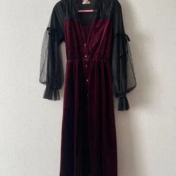 axes 클래식 벨로아 원피스