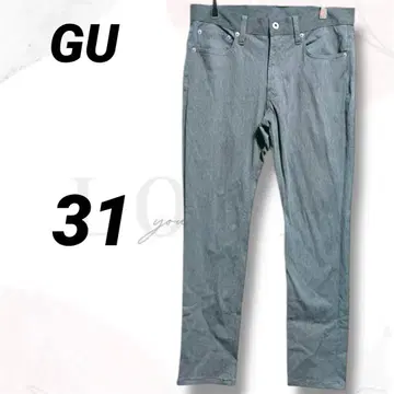 지유 캐주얼 팬츠 31 새상품급 그레이 스트레이트 셔츠 오피카지